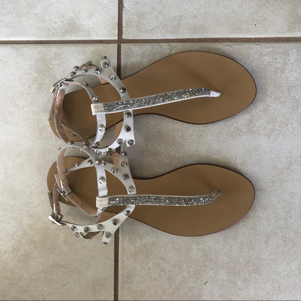 Vince Camuto Studded white sandals